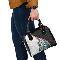 New Zealand Shoulder Handbag Manaia Fern and Koru Maori Pattern