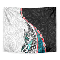 New Zealand Tapestry Manaia Fern and Koru Maori Pattern