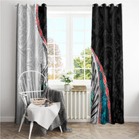 New Zealand Window Curtain Manaia Fern and Koru Maori Pattern LT03 - Polynesian Pride