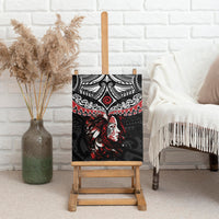New Zealand Maori Girl Canvas Wall Art Silver Fern and Koru Pattern LT03 - Polynesian Pride