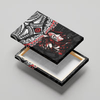 New Zealand Maori Girl Canvas Wall Art Silver Fern and Koru Pattern LT03 - Polynesian Pride