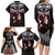 New Zealand Maori Girl Family Matching Long Sleeve Bodycon Dress and Hawaiian Shirt Silver Fern and Koru Pattern LT03 - Polynesian Pride