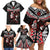 New Zealand Maori Girl Family Matching Off Shoulder Short Dress and Hawaiian Shirt Silver Fern and Koru Pattern LT03 - Polynesian Pride