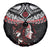 New Zealand Maori Girl Spare Tire Cover Silver Fern and Koru Pattern