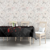New Zealand Maori Girl Tablecloth Silver Fern and Koru Pattern LT03 - Polynesian Pride