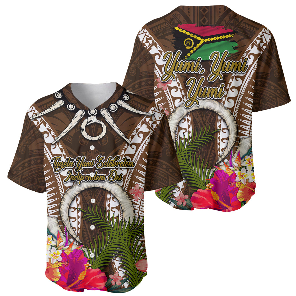 Vanuatu Selebretem 44th Indipendens Dei Baseball Jersey Yumi Pig Tusk and Namele Fern