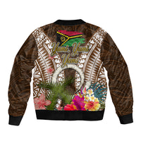 Vanuatu Selebretem 44th Indipendens Dei Bomber Jacket Yumi Pig Tusk and Namele Fern LT03 - Polynesian Pride