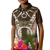Vanuatu Selebretem 44th Indipendens Dei Kid Polo Shirt Yumi Pig Tusk and Namele Fern