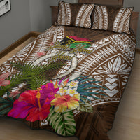 Vanuatu Selebretem 44th Indipendens Dei Quilt Bed Set Yumi Pig Tusk and Namele Fern LT03 - Polynesian Pride