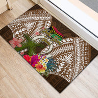 Vanuatu Selebretem 44th Indipendens Dei Rubber Doormat Yumi Pig Tusk and Namele Fern LT03 - Polynesian Pride