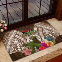 Vanuatu Selebretem 44th Indipendens Dei Rubber Doormat Yumi Pig Tusk and Namele Fern LT03 - Polynesian Pride