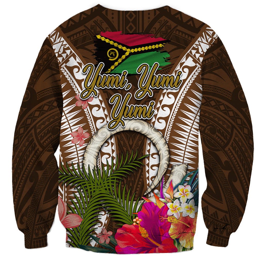 Vanuatu Selebretem 44th Indipendens Dei Sweatshirt Yumi Pig Tusk and Namele Fern LT03 - Polynesian Pride