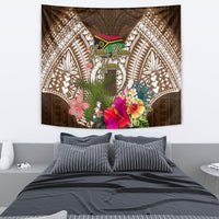 Vanuatu Selebretem 44th Indipendens Dei Tapestry Yumi Pig Tusk and Namele Fern LT03 - Polynesian Pride