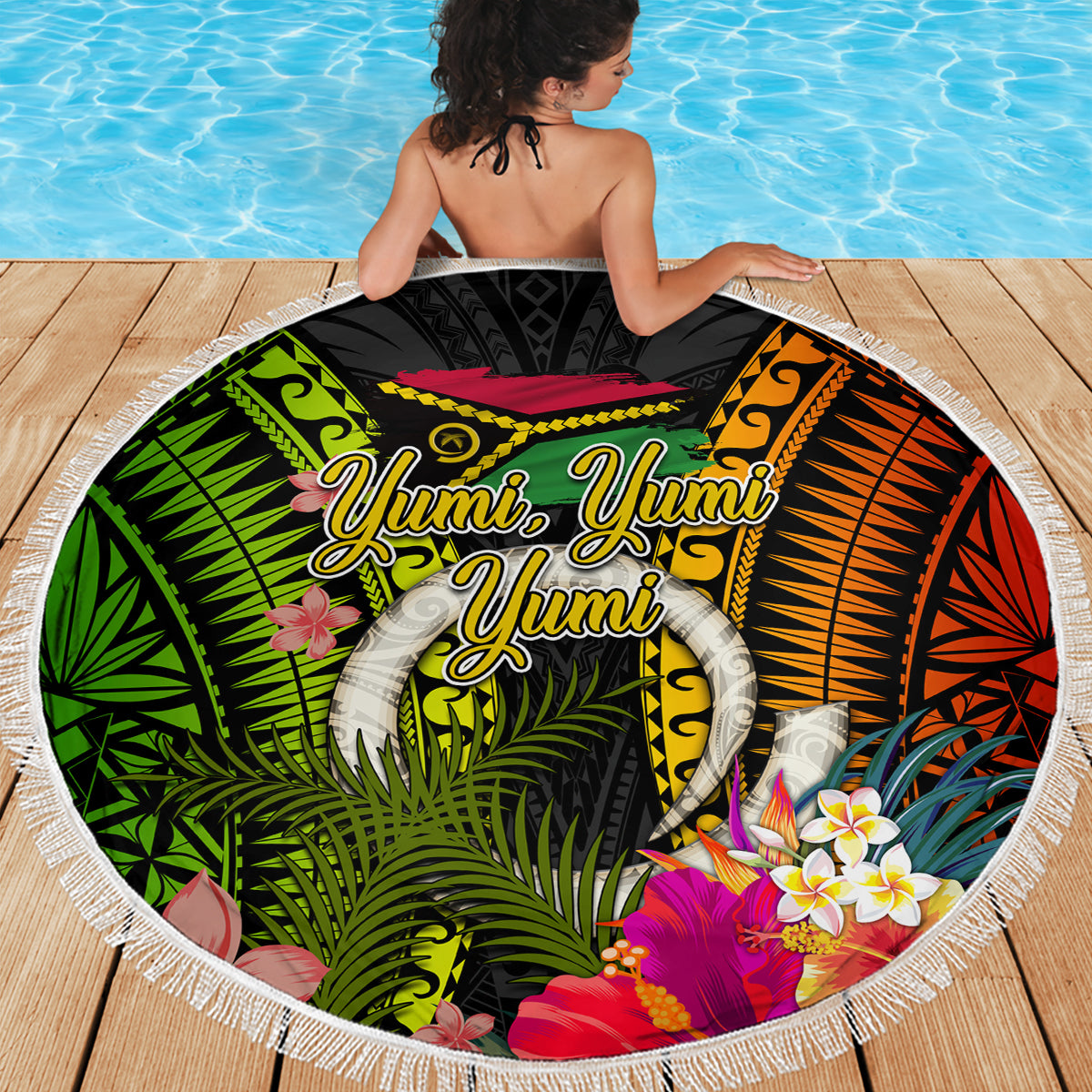 Vanuatu Independence Day Beach Blanket Tugeta Yumi Selebretem Indipendens Dei LT03 - Polynesian Pride