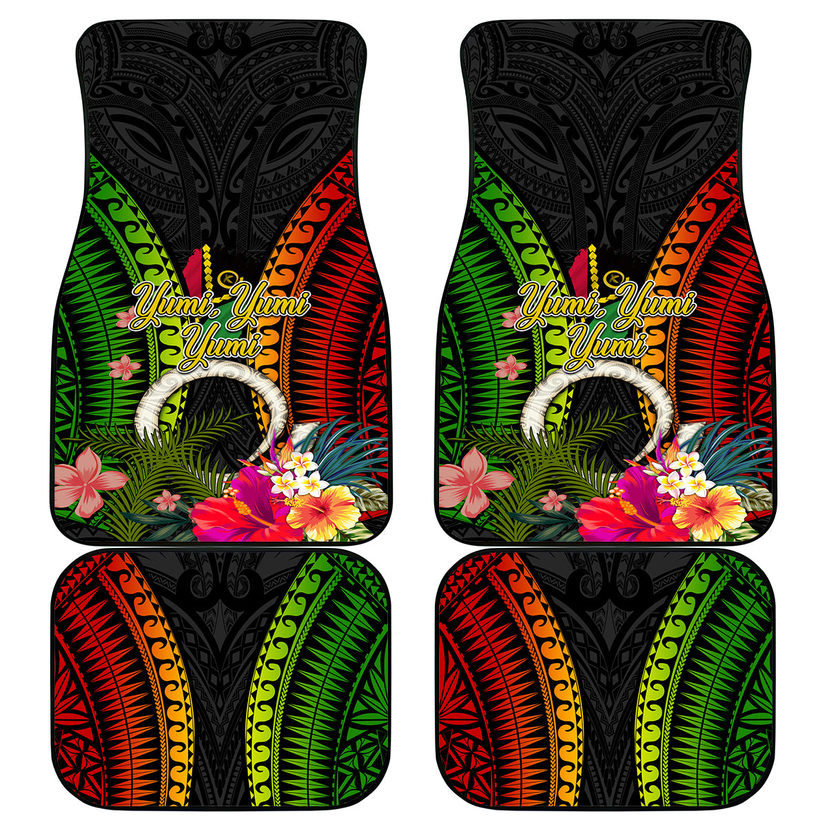 Vanuatu Independence Day Car Mats Tugeta Yumi Selebretem Indipendens Dei LT03 - Polynesian Pride