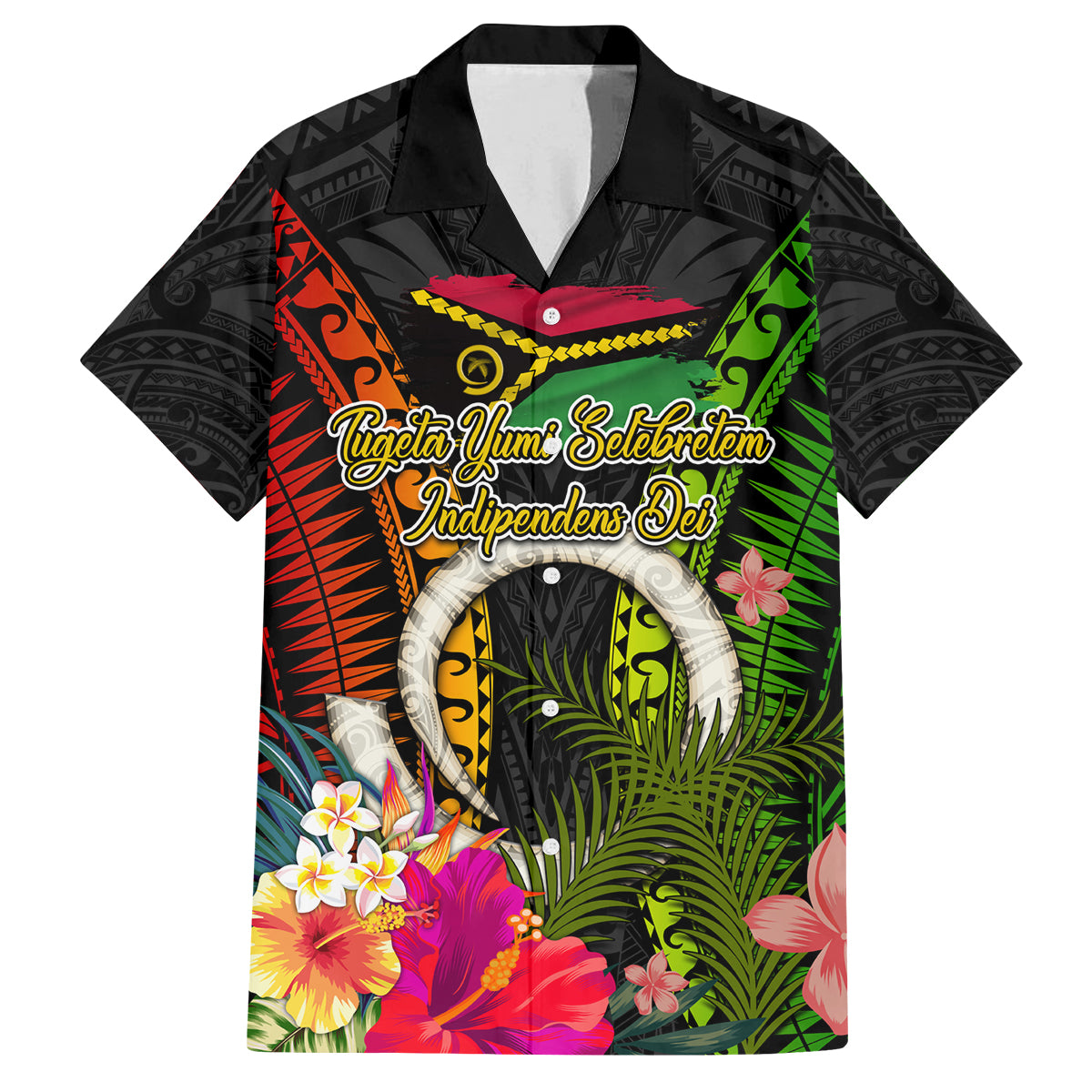Vanuatu Independence Day Family Matching Long Sleeve Bodycon Dress and Hawaiian Shirt Tugeta Yumi Selebretem Indipendens Dei