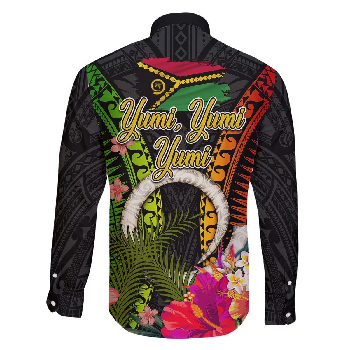 Vanuatu Independence Day Family Matching Off Shoulder Short Dress and Hawaiian Shirt Tugeta Yumi Selebretem Indipendens Dei LT03 - Polynesian Pride