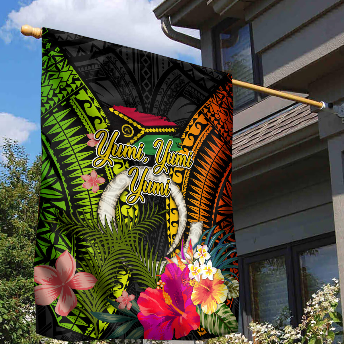 Vanuatu Independence Day Garden Flag Tugeta Yumi Selebretem Indipendens Dei LT03 - Polynesian Pride
