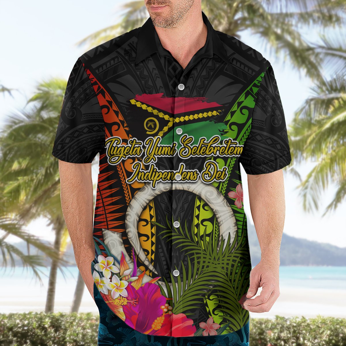 Vanuatu Independence Day Hawaiian Shirt Tugeta Yumi Selebretem Indipendens Dei LT03 - Polynesian Pride