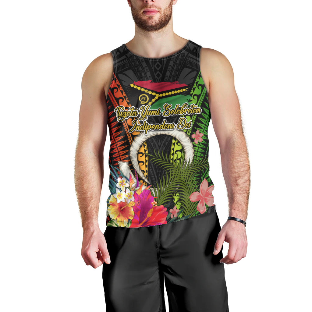Vanuatu Independence Day Men Tank Top Tugeta Yumi Selebretem Indipendens Dei LT03 - Polynesian Pride