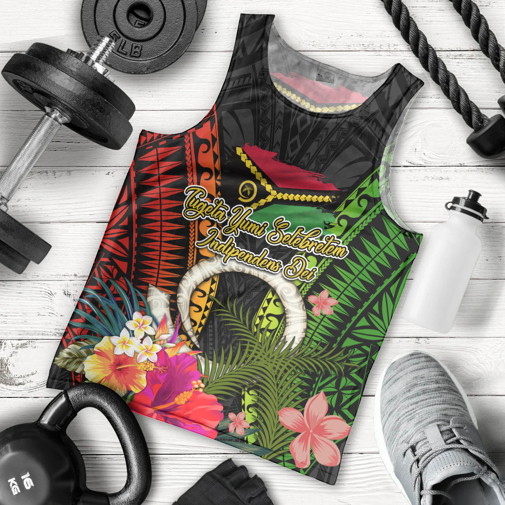 Vanuatu Independence Day Men Tank Top Tugeta Yumi Selebretem Indipendens Dei LT03 - Polynesian Pride