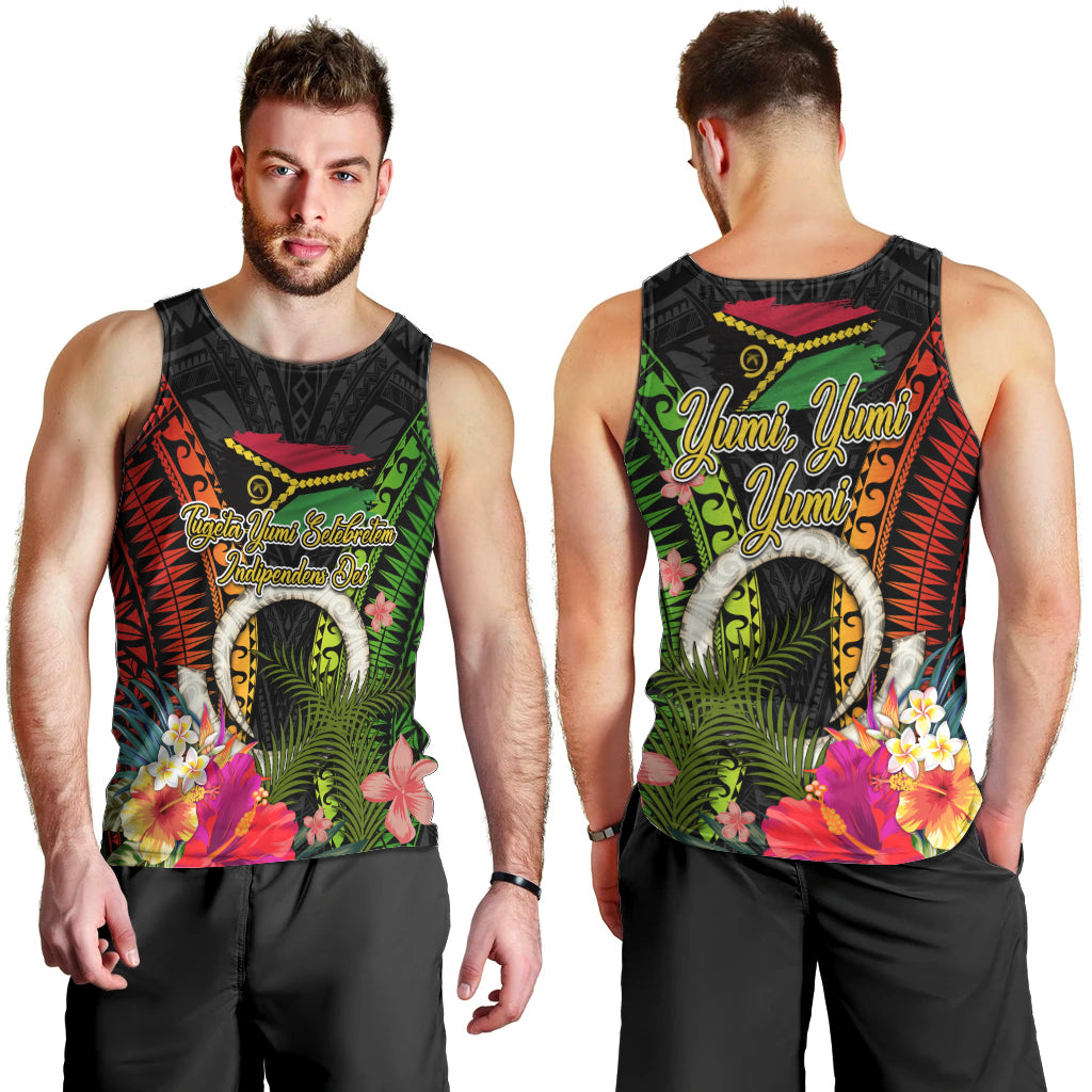 Vanuatu Independence Day Men Tank Top Tugeta Yumi Selebretem Indipendens Dei LT03 - Polynesian Pride