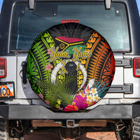 Vanuatu Independence Day Spare Tire Cover Tugeta Yumi Selebretem Indipendens Dei LT03 Black - Polynesian Pride