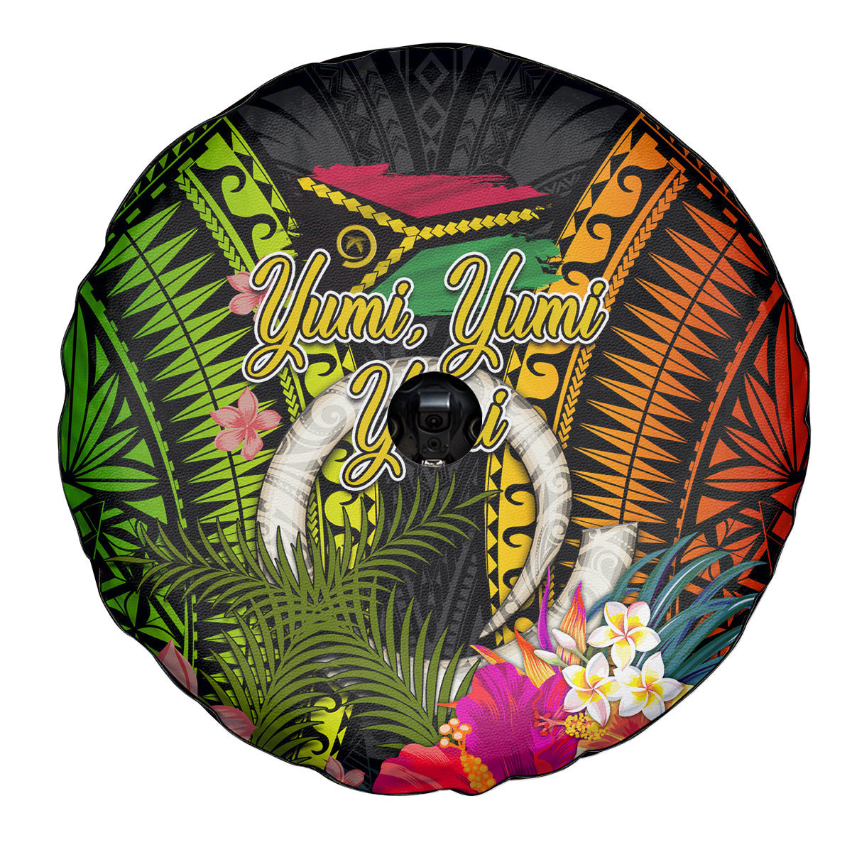 Vanuatu Independence Day Spare Tire Cover Tugeta Yumi Selebretem Indipendens Dei LT03 - Polynesian Pride
