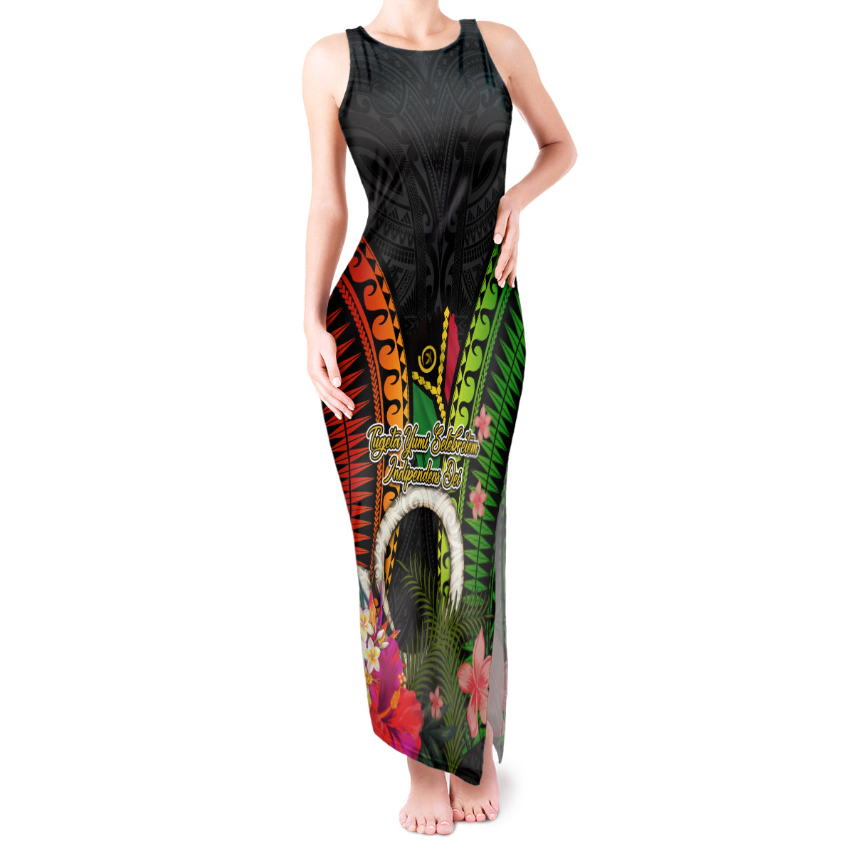 Vanuatu Independence Day Tank Maxi Dress Tugeta Yumi Selebretem Indipendens Dei