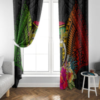 Vanuatu Independence Day Window Curtain Tugeta Yumi Selebretem Indipendens Dei LT03 - Polynesian Pride