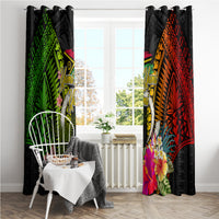 Vanuatu Independence Day Window Curtain Tugeta Yumi Selebretem Indipendens Dei LT03 - Polynesian Pride