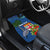 Personalised Fiji Independence Day Car Mats Fijian Coat of Arms Palm and Hibiscus Tapa Pattern