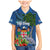 Fiji Independence Day Family Matching Mermaid Dress and Hawaiian Shirt Fijian Coat of Arms Palm and Hibiscus Tapa Pattern