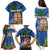 Fiji Independence Day Family Matching Puletasi and Hawaiian Shirt Fijian Coat of Arms Palm and Hibiscus Tapa Pattern