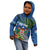 Fiji Independence Day Kid Hoodie Fijian Coat of Arms Palm and Hibiscus Tapa Pattern