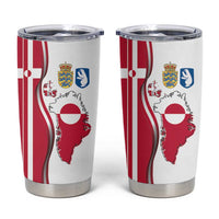 Greenland and Denmark Together Tumbler Cup National Country Map and Flag Style