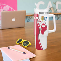 Greenland and Denmark Together Tumbler With Handle National Country Map and Flag Style