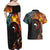 New Zealand and Australia Together Couples Matching Off Shoulder Maxi Dress and Hawaiian Shirt Maori Tattoo Paua Shell mix Aboriginal Pattern