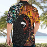 New Zealand and Australia Together Hawaiian Shirt Maori Tattoo Paua Shell mix Aboriginal Pattern LT03 - Polynesian Pride