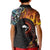 New Zealand and Australia Together Kid Polo Shirt Maori Tattoo Paua Shell mix Aboriginal Pattern