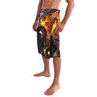 New Zealand and Australia Together Lavalava Maori Tattoo Paua Shell mix Aboriginal Pattern LT03 - Polynesian Pride