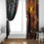 New Zealand and Australia Together Window Curtain Maori Tattoo Paua Shell mix Aboriginal Pattern