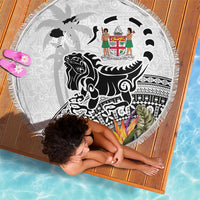 Fiji Iguana Beach Blanket Tapa Tribal Tattoo and Hibiscus LT03 - Polynesian Pride