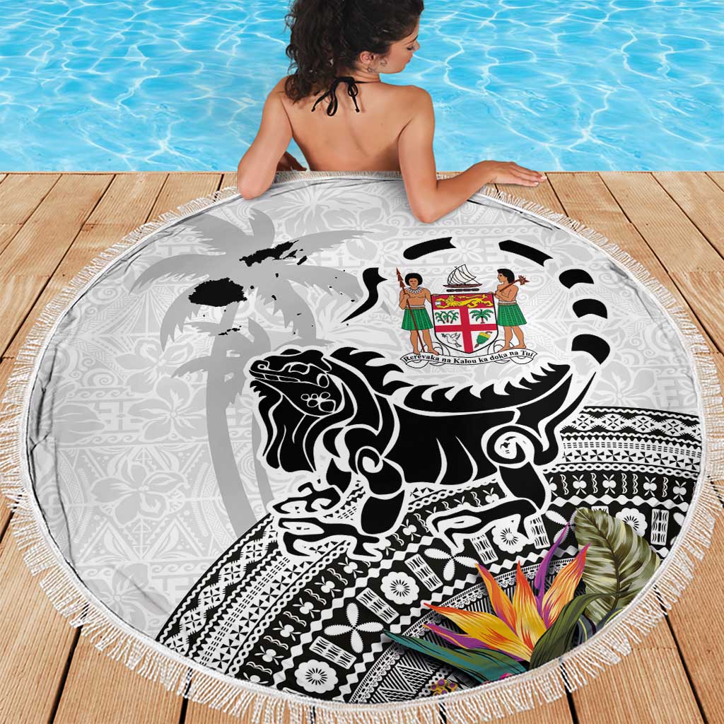 Fiji Iguana Beach Blanket Tapa Tribal Tattoo and Hibiscus LT03 - Polynesian Pride