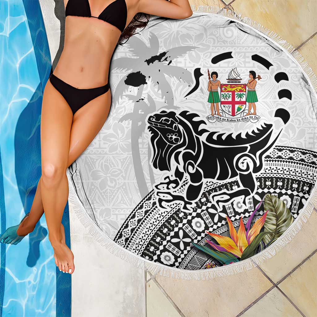 Fiji Iguana Beach Blanket Tapa Tribal Tattoo and Hibiscus LT03 - Polynesian Pride