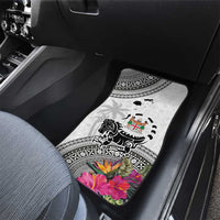 Fiji Iguana Car Mats Tapa Tribal Tattoo and Hibiscus