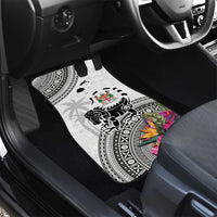 Fiji Iguana Car Mats Tapa Tribal Tattoo and Hibiscus