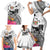 Fiji Iguana Family Matching Short Sleeve Bodycon Dress and Hawaiian Shirt Tapa Tribal Tattoo and Hibiscus