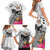 Fiji Iguana Family Matching Short Sleeve Bodycon Dress and Hawaiian Shirt Tapa Tribal Tattoo and Hibiscus