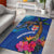 Fiji and Australia Together Area Rug Aboriginal Kangaroo and Tapa Tribal Hibiscus